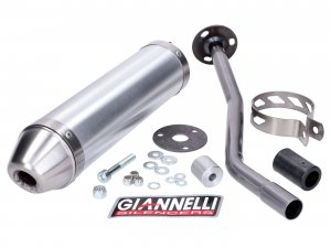Endschalldmpfer Giannelli Aluminium fr Derbi Senda R 50 99-09, DRD Edition 50 SM 03-07