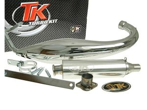Auspuff Turbo Kit Carreras 50 Chrom fr Derbi D50B0, EBE, EBS