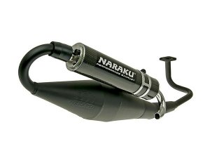 Auspuff Naraku Crossover Schwarz Carbon für GY6 139QMB/QMA