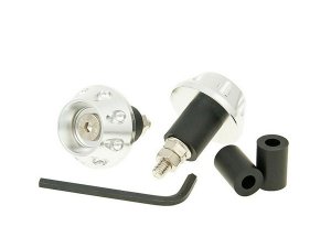 Lenkerende Vibrationsdämpfer Flat 13,5 / 17,5mm - silber