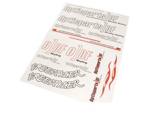 Aufkleberset ODF rot / schwarz - Innenfarbe transparent