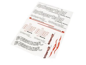 Aufkleberset ODF rot / schwarz - Innenfarbe weiss